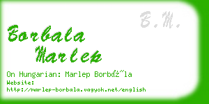 borbala marlep business card
